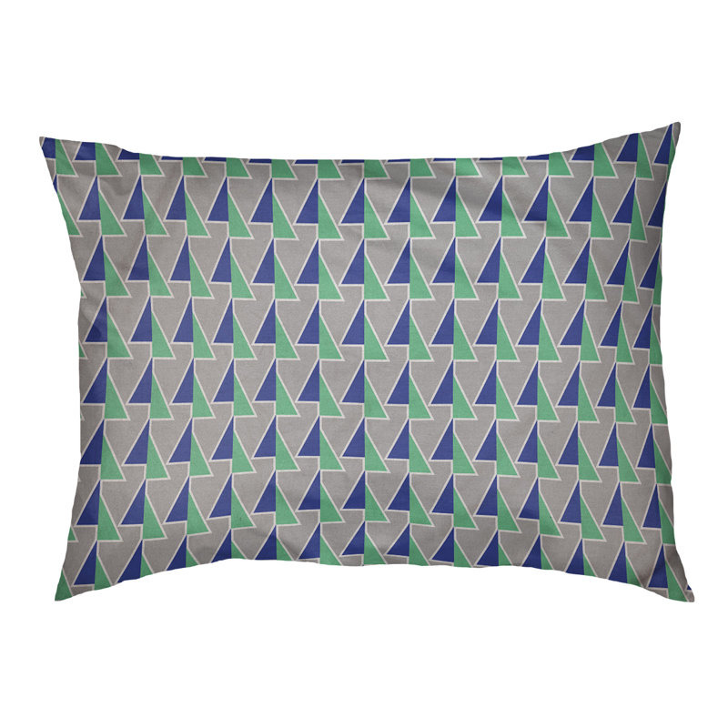 Coussin pour chien Chen, Grand (l 50 po x P 7 po x H 40 po), Vert et bleu