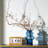 Transparent Blue Bubble Glass Vase