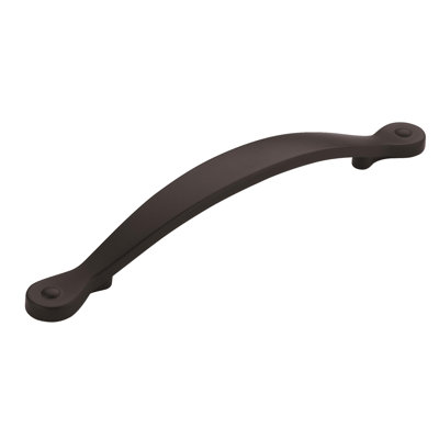 Inspirations 5-1/16 inch (128mm) Center-to-Center Matte Black Cabinet Pull - 25 Pack