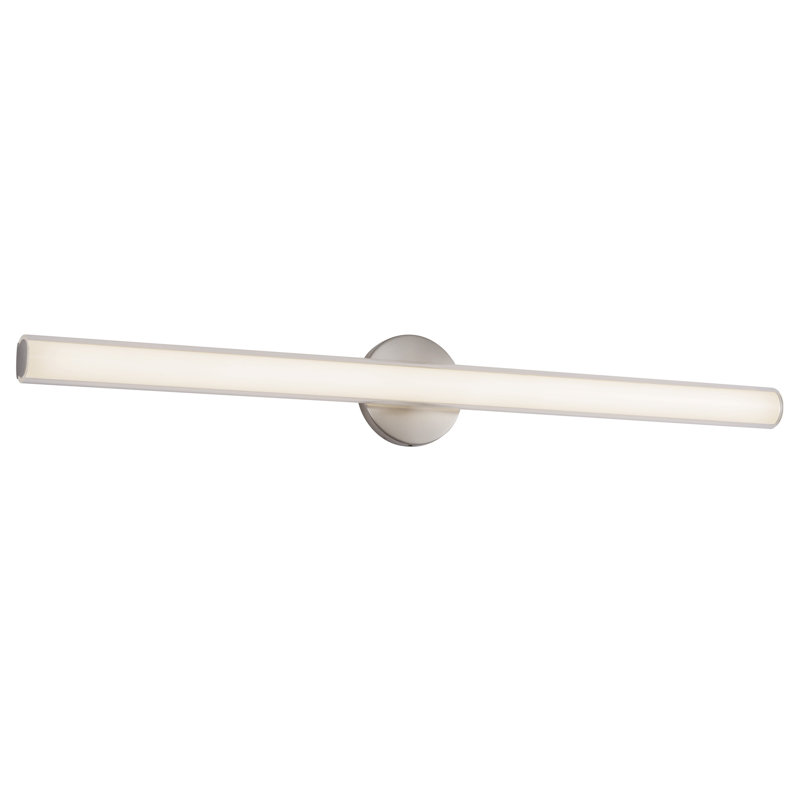 Tole 36-in Black dimmable LED Wall Sconce, Nickel