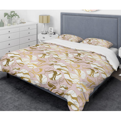  Ensemble de housse de couette en microfibre dorée Glam