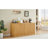 59-Inch Modern Wavy Sideboard, Curved Contour Design Storage Cabinet, 4-Door Cabinet With Storage Function, Suitable For Kitchen/Bedroom/Living Room, Natural, 59.0"L X 15.7"W X 27.7"H-655149974