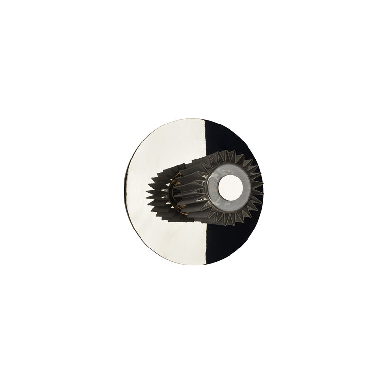 Lampe murale et plafonnier In The Sun, H 10,63 po x l 10,63 po x P 6,97 po, Argent, Argent