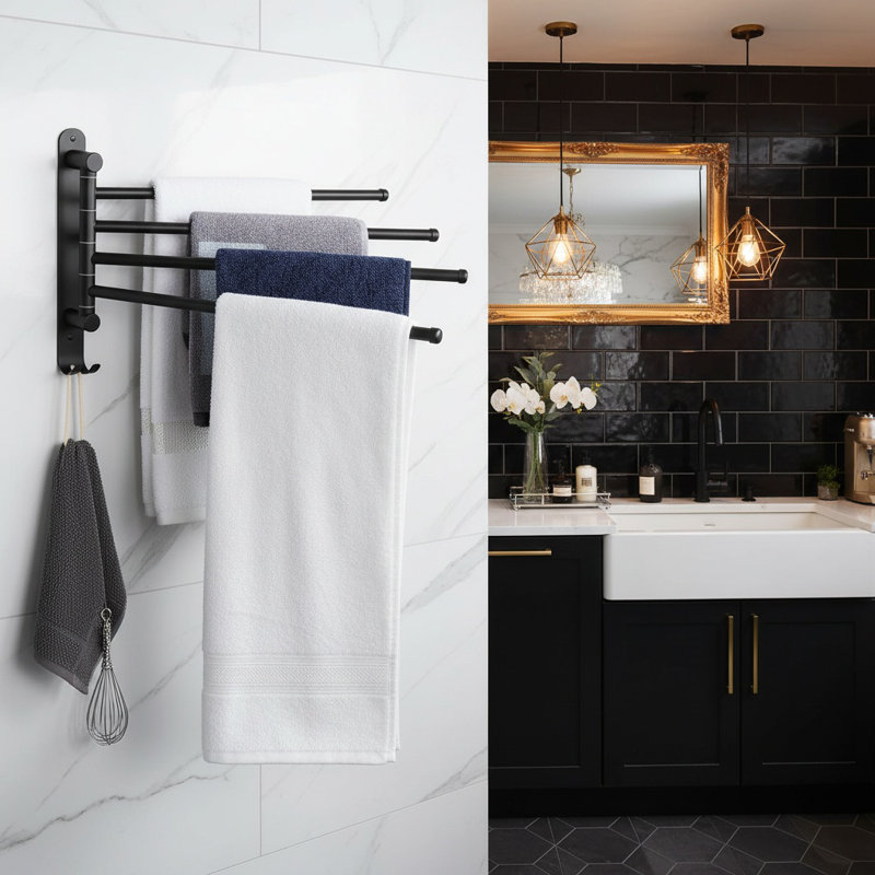 35cm 1 Wall Mounted Required Towel Bar