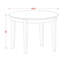 Ensemble de salle à manger 5 pièces comprenant une table de cuisine ronde et 4 chaises Parson rembourrées en similicuir Pond, 42 x 42 po, lin blanc-1442358872-1357128785