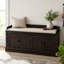 Banc de rangement avec 4 portes et tablettes réglables-133953780