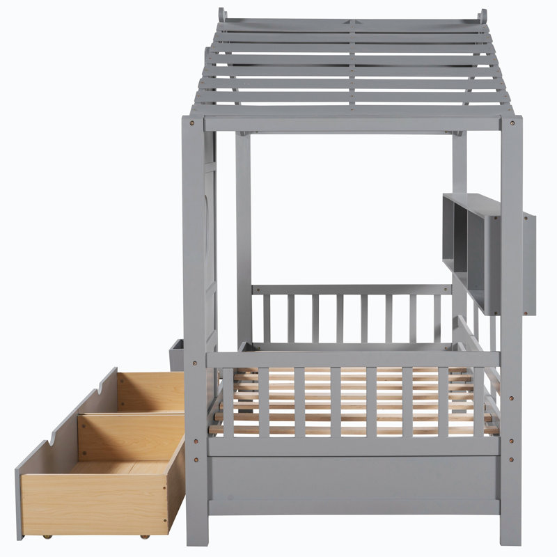 Lit plateforme 72,13 po Yensid, gris