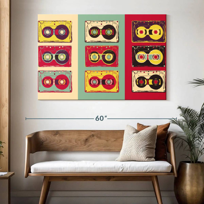 Abarca Retro Tapes, 34" H x 51" W
