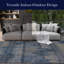 Tapis intérieur bleu indigo abstrait Hause-1549337703
