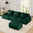 114" Modern L-Shaped Modular Sectional Sofa For Living Room,Flannelette Fabric,Oversized 3-Seater Couch,Boneless Sofa,Movable Ottoman,Buckle Connection,Anti-Slip Design-574781879