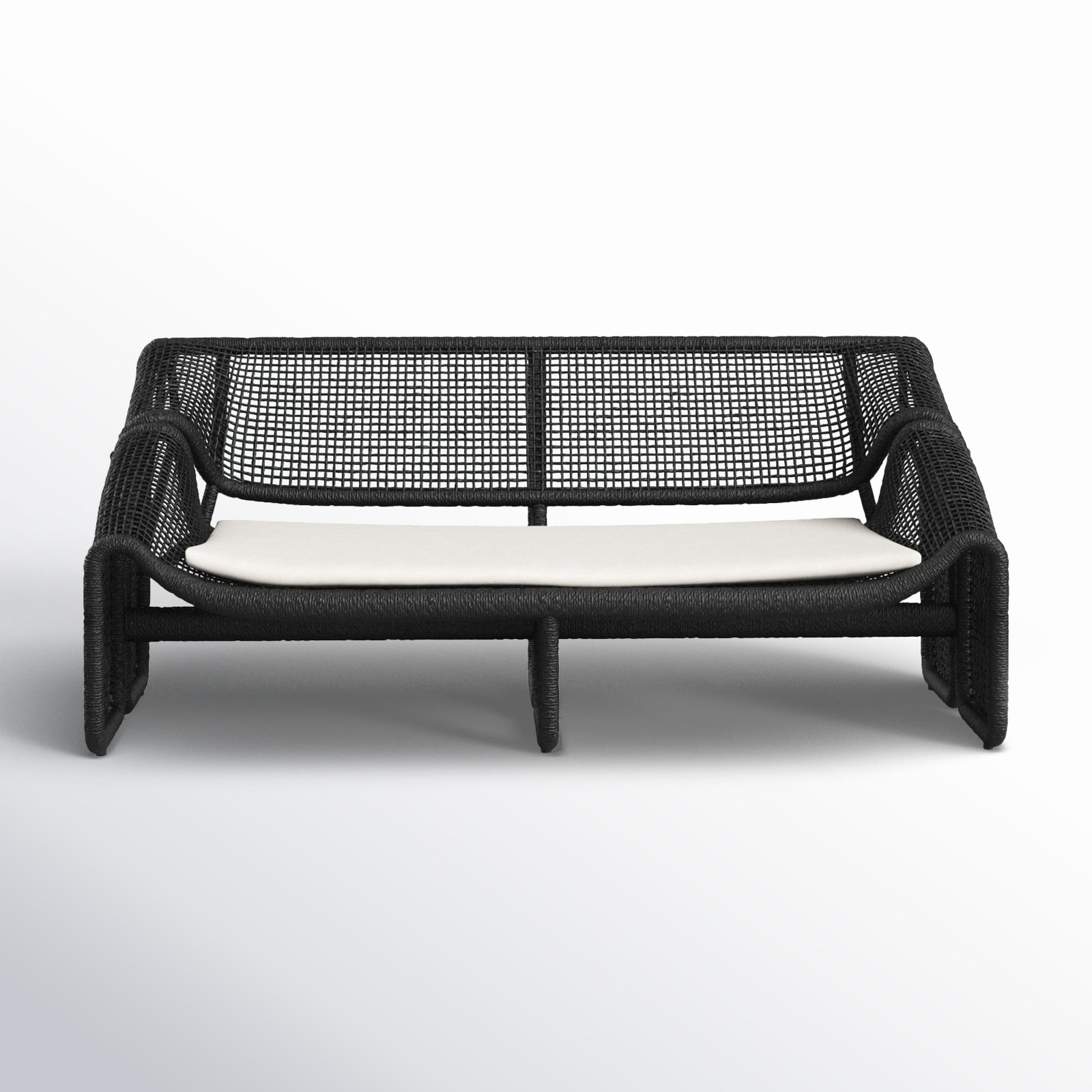 Shea 63'' Wide Straight Loveseat with Cushions, Faux Black Hyacinth