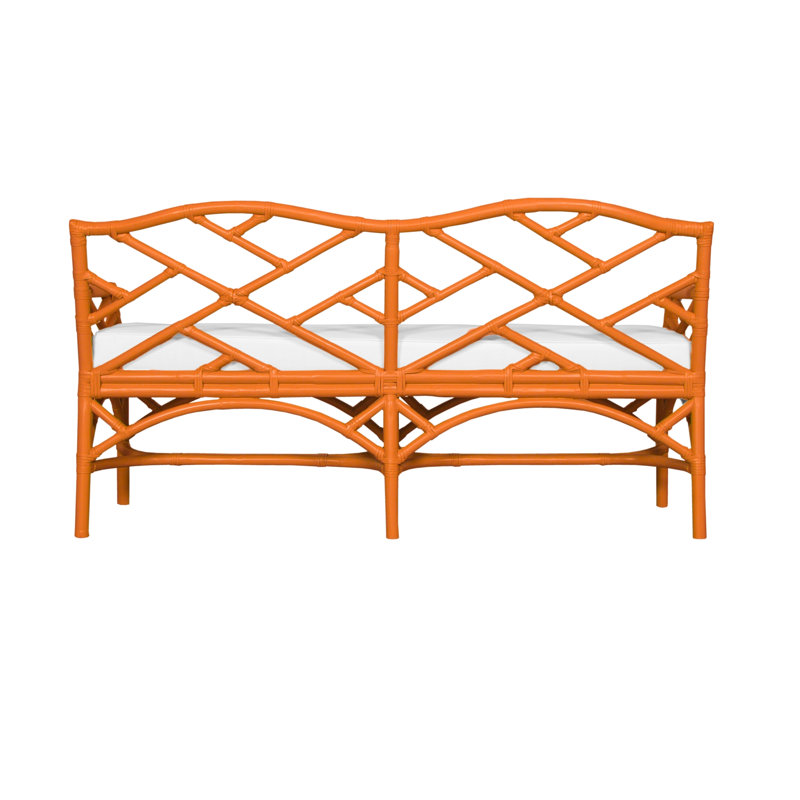 Banc en osier Chippendale, Orange citron