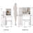 29.2" Small Space Left Bedside Cabinet Vanity Table + Cushioned Stool, Extra Large Right sliding mirror, Multi Layer High Capacity Storage, Practical Fashionable Dresser, Suitable For Small Space-515275368