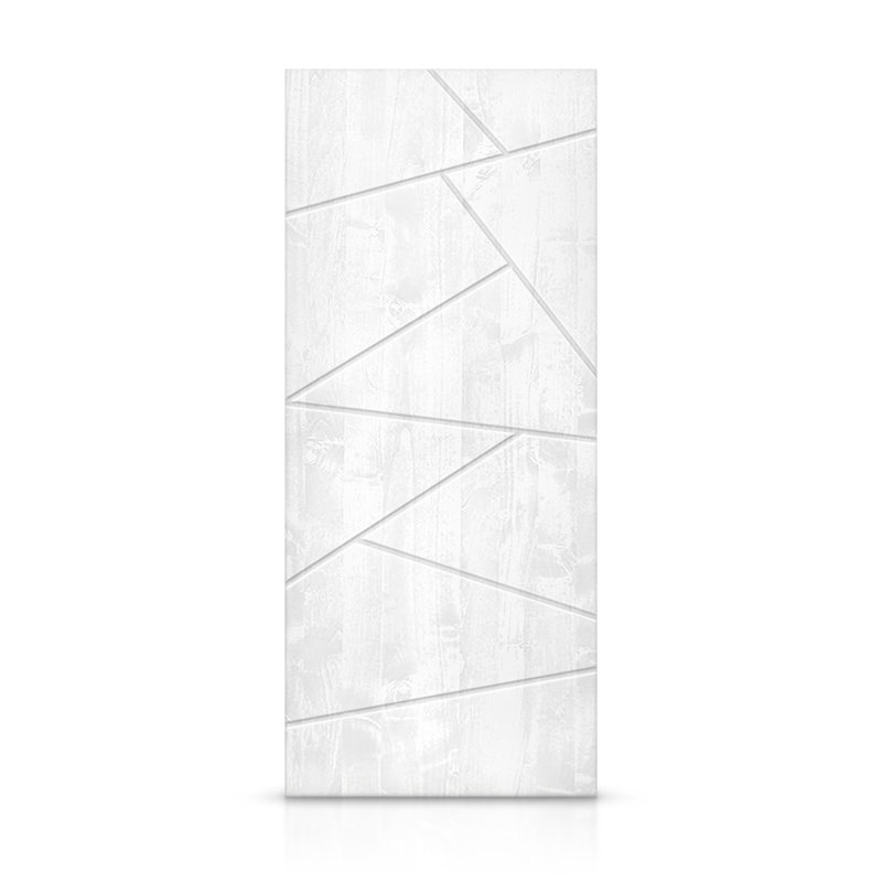 Porte standard à panneaux de bois de pin, Blanc, 42 po x 80 po