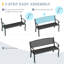 Banc de jardin en métal pour l'extérieur