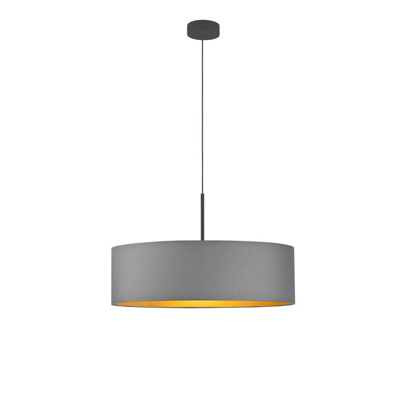 Surles 5 - Light Drum Pendant, Grey, Black