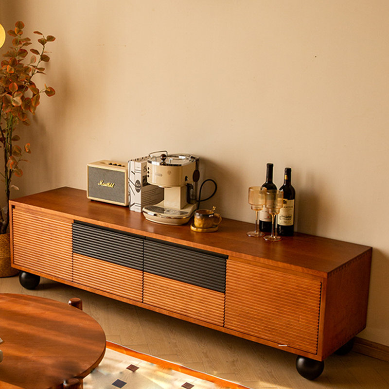 Meuble télé de luxe avec grand rangement, 62.99"