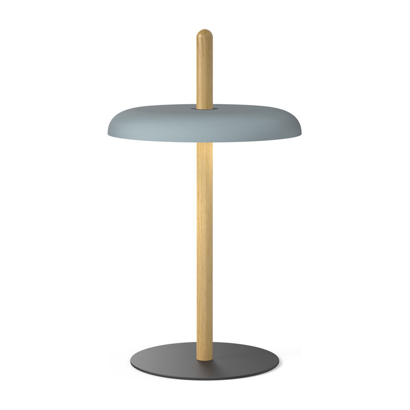Lampe de table Nivél, Chêne blanc, Bleu ardoise