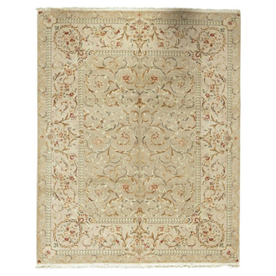 Handmade Silk and Wool Oriental Area Rug