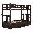 Twin Over Twin Bunk Bed With Drawers, Wood Detachable Bunk Bed Frame