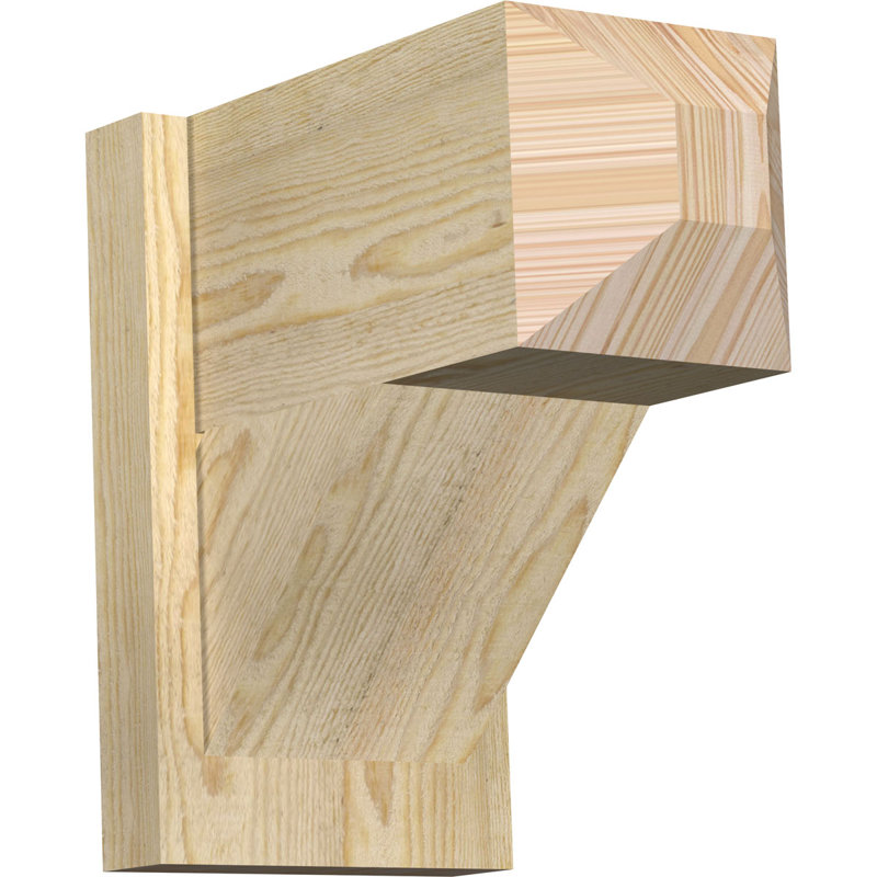 Artisan traditionnel en bois rustique, Sapin Douglas de 8 po (sciage brut), P 14 po x H 14 po