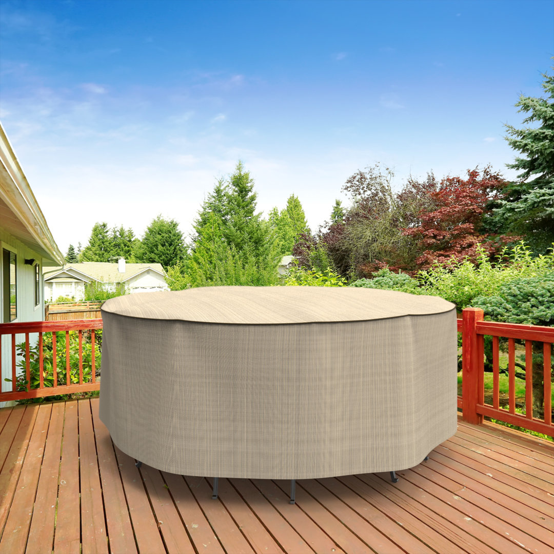 Tanner Outdoor Round Patio Table & Chairs Set Cover Arlmont & Co. 
