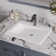 21'' x 18'' White Rectangle Vitreous China Drop In Bathroom Sink With Overflow