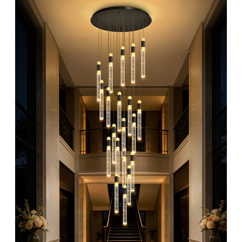 20-lights Glam Chandelier Crystal Led Dimmable Light