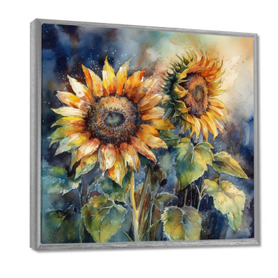 Tournesol jaune symphonie II - tournesol, art mural