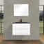 Patricia 30 po L x 19 po P 2 tiroirs Meuble-lavabo mural avec évier simple et Comptoir en Quartz noir