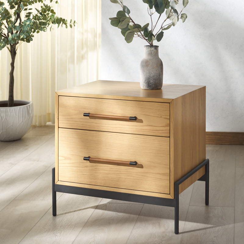 Chandri 2 - Drawer Nightstand, Natural/Black