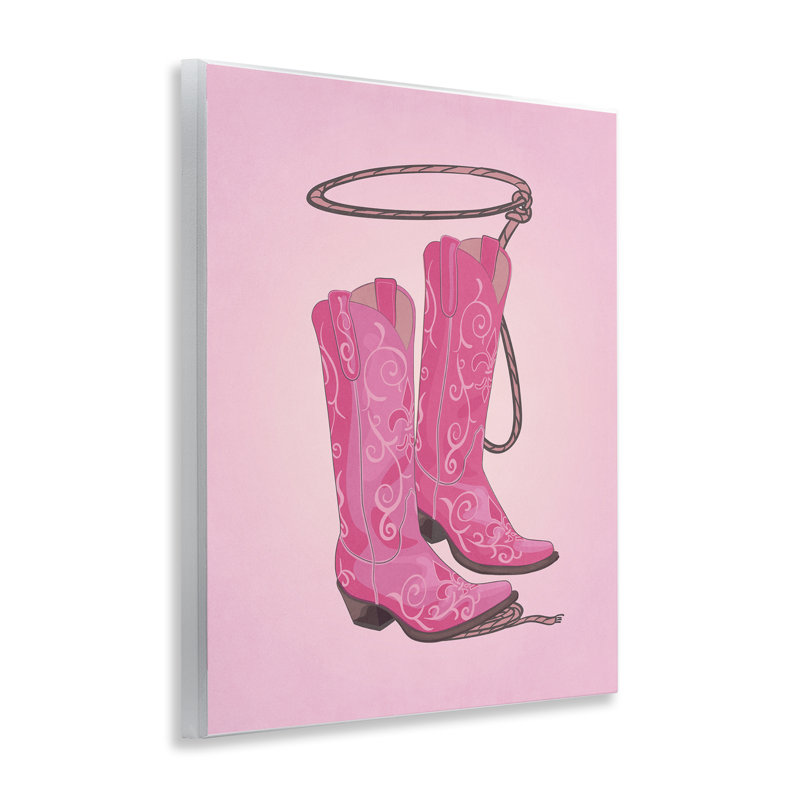 Art mural, "Cowgirl bottes & lasso" par Nataly White