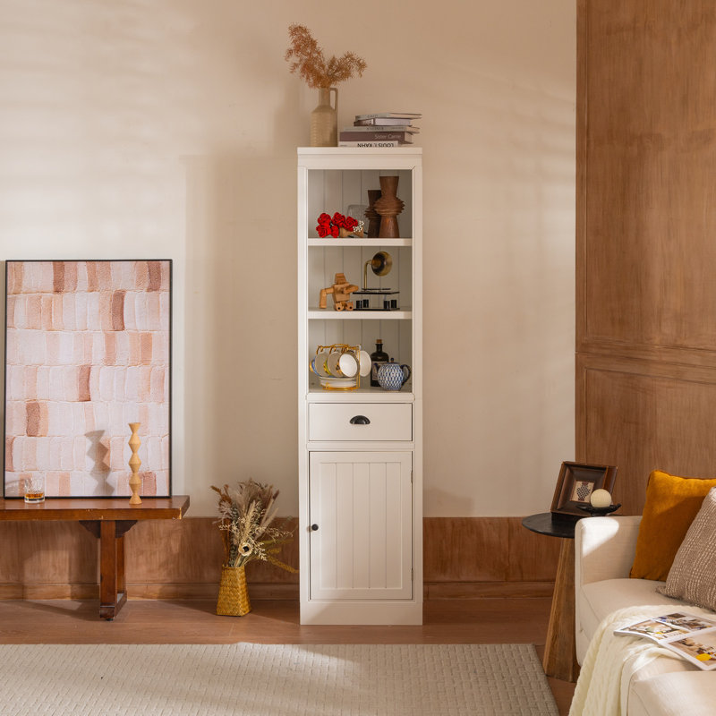 75'' Tall Display Shelf with Cabinet