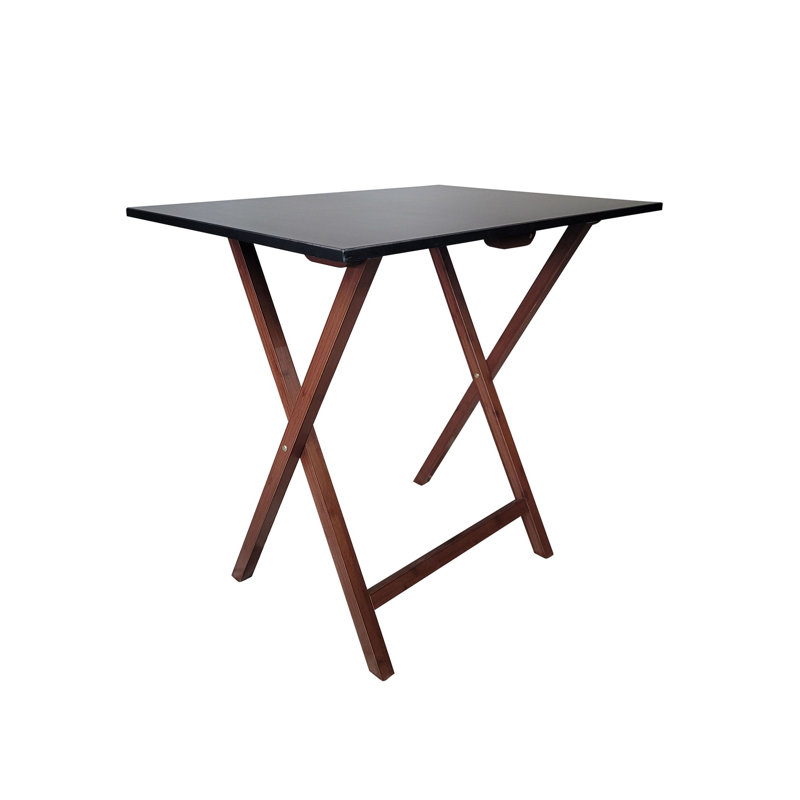 Annakathryn Solid Wood Base Writing Desk, Caramel/Black
