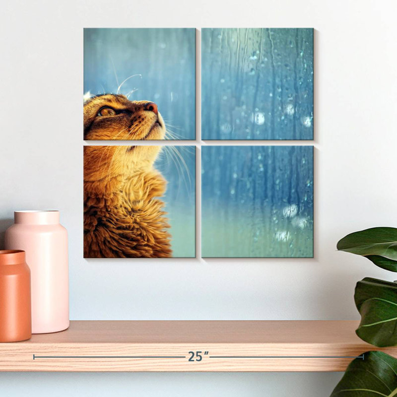 Brampt Cat In A Window, 18" H x 18" W