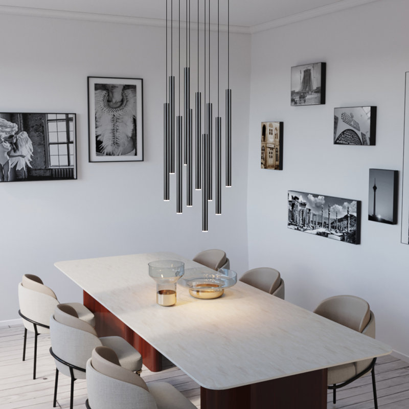 Baileyton 10 - Light Cluster Pendant, Black