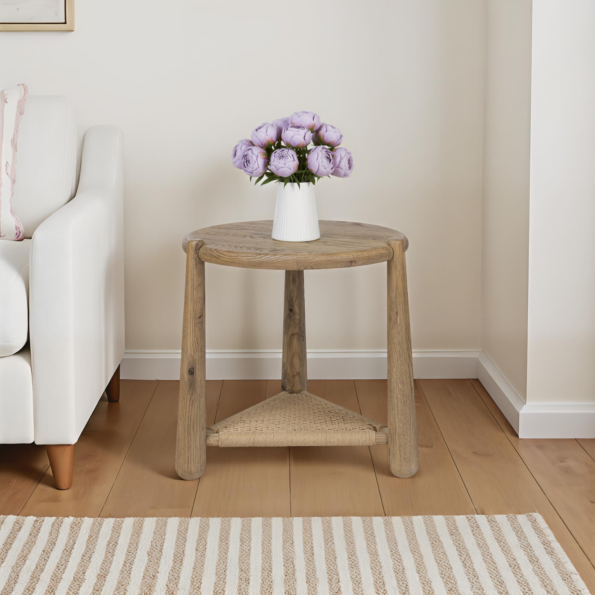 Salvador End Table, Aged Smoked Oak