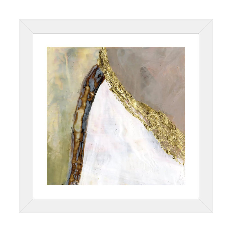 « Passerelles convergente II » par Jennifer Goldberger-impression, Papier encadré blanc, H 24 po x l 24 po x p 1 po