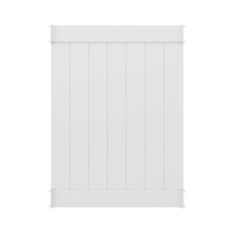 5 ft x 3.5 ft White Vinyl Privacy Fence Panel
