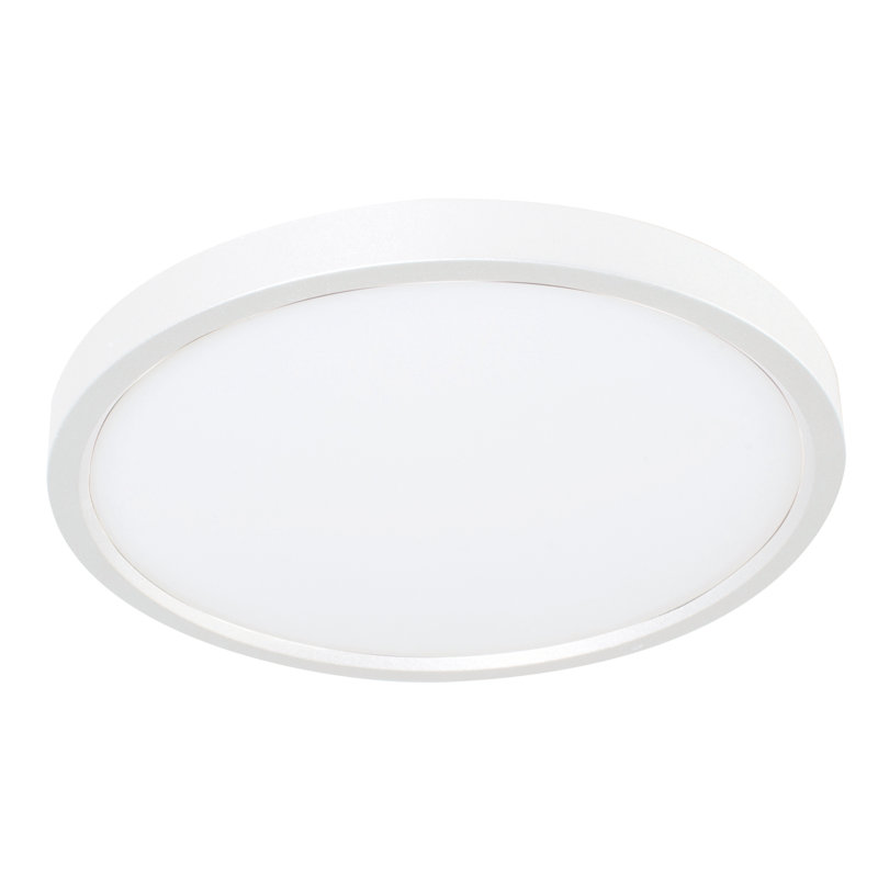Plafonnier encastré à 1 lumière Akifa, Blanc, H 0,67 po x l 5,31 po x P 5,31 po