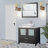 Ravenna 30" Freestanding Single Sink Bathroom Vanity with Engineered Marble Top and Matching Mirror-757000839-712313580