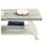 Table basse bicolore en bois - plateau rectangulaire et plateau contemporain gris, beige