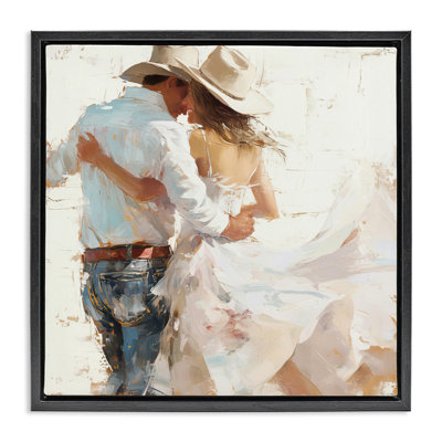 Cadre flottant Cowgirl Romance Couple, design par Tina LeCour