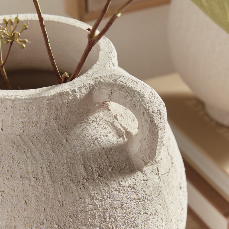 Gianna Handmade Terracotta Table Vase, 9.5" H x 8.75" W x 8.75" D