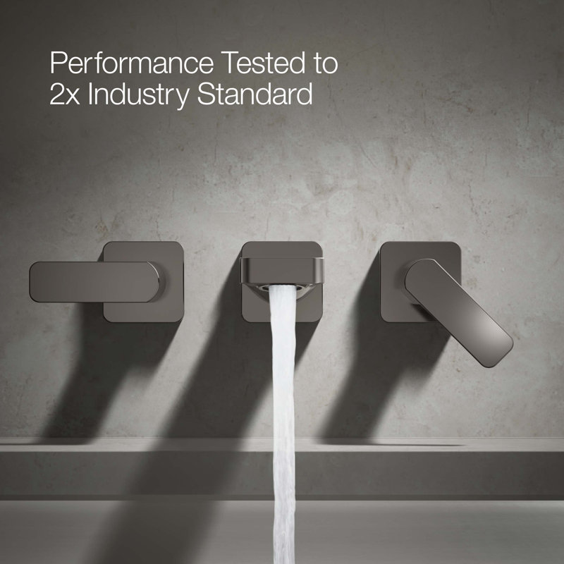 Parallel Wall Mount Bath Filler Trim, Vibrant Titanium