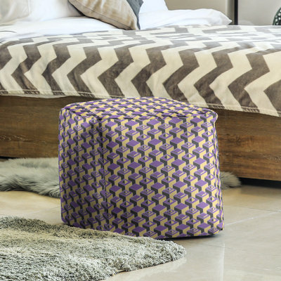 Upholstered Polyester Blend Cube