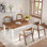 Grande table de salle à manger de 79 po pour 6 à 8 personnes, table de salle à manger rectangulaire moderne, table de salle à manger en bois industriel avec pieds en métal robustes