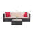 Atyia Wicker Patio Sofa with Cushions