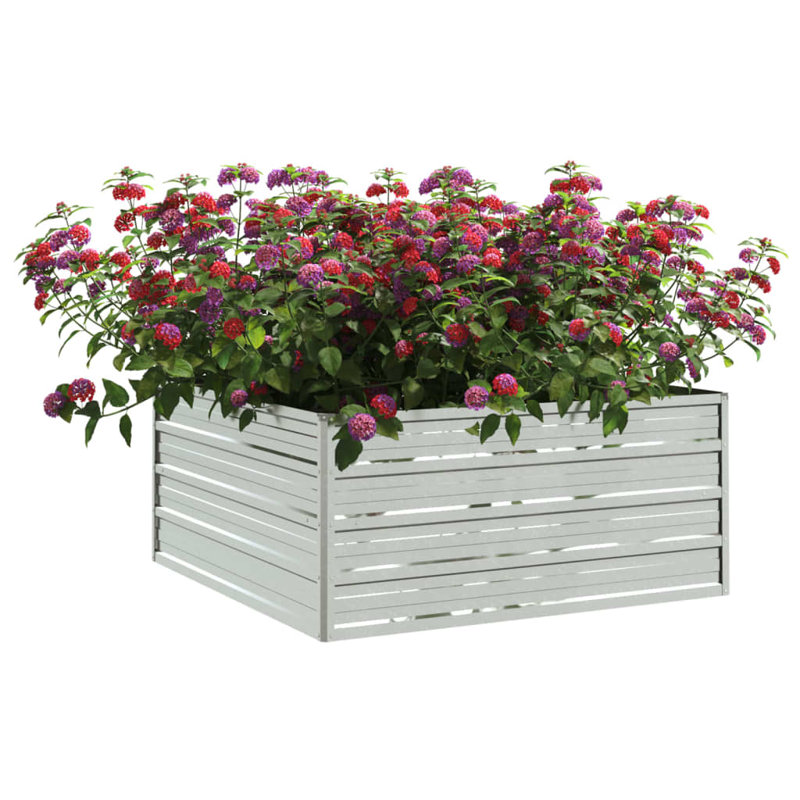 Alezander Metal Raised Flower Bed, 45cm H x 100cm W x 100cm D
