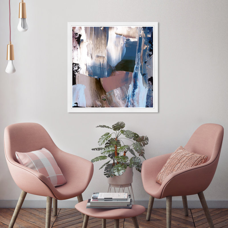 " Life Square " by Oliver Gal, 38" H x 38" W x 1.2" D, White Framed Paper